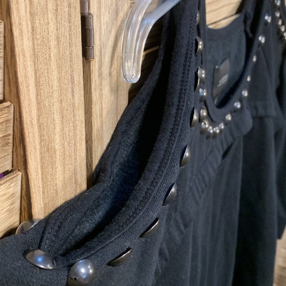 Guess Sweatshirt Round Studs Open Shoulder Banded L/S XL - Picture 4 of 10